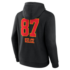 NFL Kansas City Chiefs Travis Kelce Team Wordmark Player Name & Number Pullover Hoodie