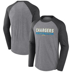 NFL Los Angeles Chargers Tri-Blend Raglan Long Sleeve T-Shirt