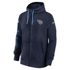 NFL Tennessee Titans 2024 Sideline Club Full-Zip Hoodie