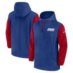 NFL New York Giants 2024/25 Sideline Pre-Game Player 1/2-Zip Hoodie Jacket