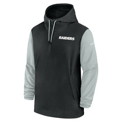 NFL Las Vegas Raiders 2024/25 Sideline Pre-Game Player 1/2-Zip Hoodie Jacket