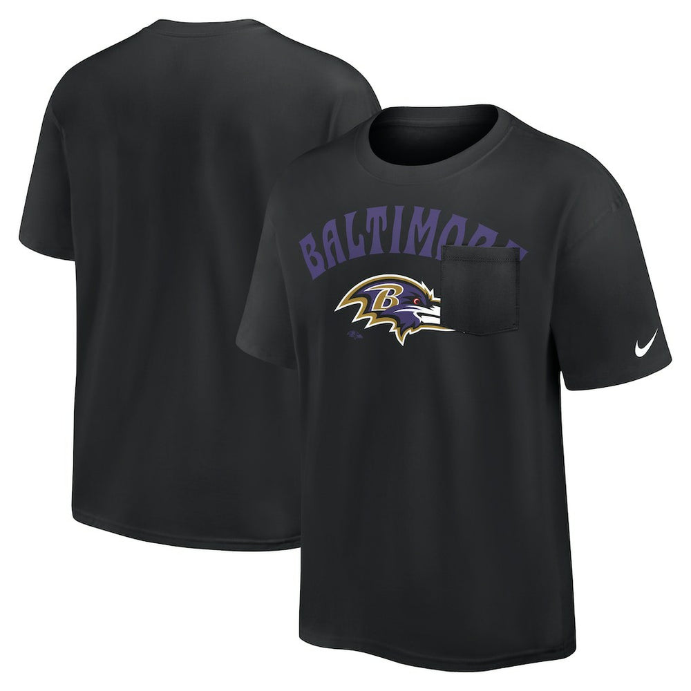 NFL Baltimore Ravens Rewind Heavy Max90 Pocket T-Shirt