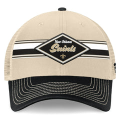 NFL New Orleans Saints Diamond Stripe Trucker Adjustable Hat