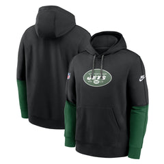 NFL New York Jets Throwback Logo Club Tri-Blend Pullover Hoodie