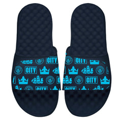 Manchester City ISlide Youth Glyph Pattern Slide Sandals / Soccer New