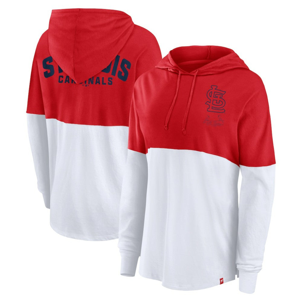 St. Louis Cardinals Women's Backup Option Pullover Hoodie - Red/White