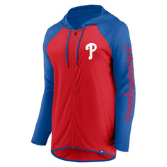 Philadelphia Phillies Women's Script Sleeve Full-Zip Hoodie - Red/Royal