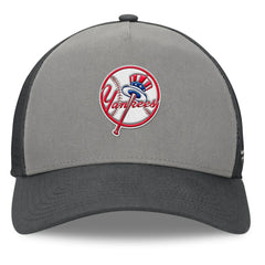 New York Yankees A-Frame Trucker Adjustable Hat - Gray/Graphite