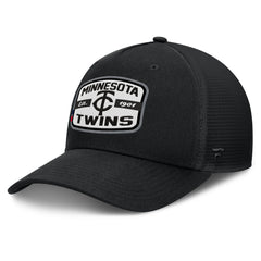 Minnesota Twins Team Patch A-Frame Trucker Snapback Hat - Black
