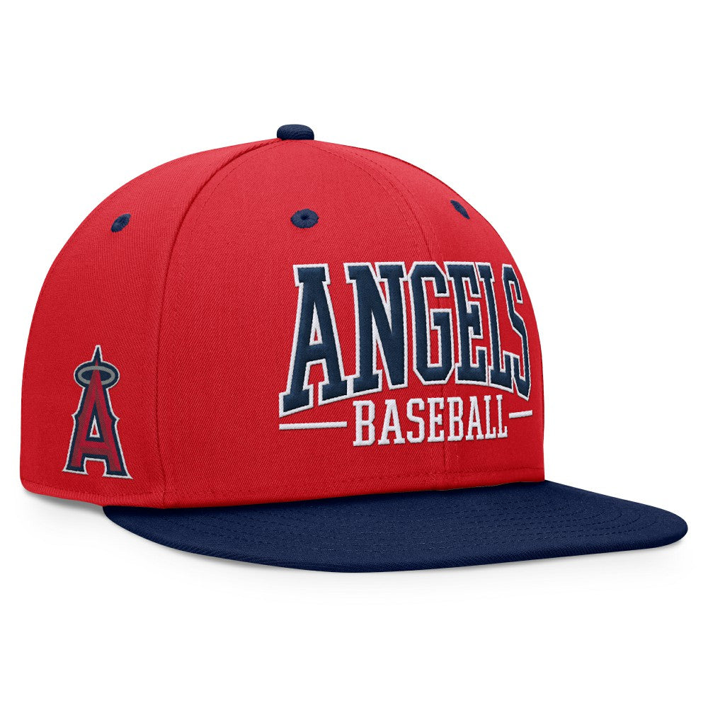 Los Angeles Angels Fundamental Bold Snapback Hat - Red/Navy