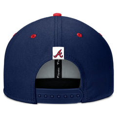 Atlanta Braves Fundamental Bold Snapback Hat - Navy/Red
