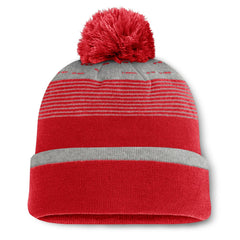 Los Angeles Angels Fundamental Gradient Cuffed Knit Hat with Pom - Red