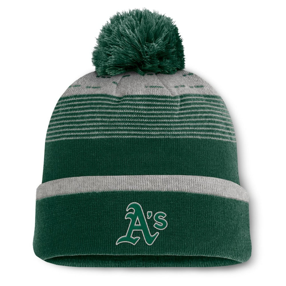 Athletics Fundamental Gradient Cuffed Knit Hat with Pom - Green