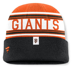 San Francisco Giants Fundamental Team Stripe Cuffed Knit Hat - Black