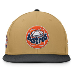 Houston Astros Heritage Two-Tone Fitted Hat - Khaki/Black