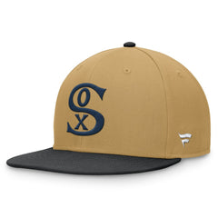 Chicago White Sox Heritage Two-Tone Fitted Hat - Khaki/Black