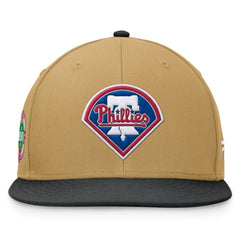 Philadelphia Phillies Heritage Two-Tone Fitted Hat - Khaki/Black