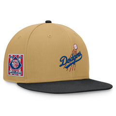 Los Angeles Dodgers Heritage Two-Tone Fitted Hat - Khaki/Black