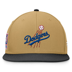 Los Angeles Dodgers Heritage Two-Tone Fitted Hat - Khaki/Black