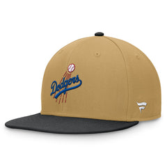 Los Angeles Dodgers Heritage Two-Tone Fitted Hat - Khaki/Black