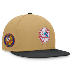 New York Yankees Heritage Two-Tone Fitted Hat - Khaki/Black