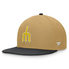 Seattle Mariners Heritage Two-Tone Fitted Hat - Khaki/Black