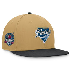 San Diego Padres Heritage Two-Tone Fitted Hat - Khaki/Black