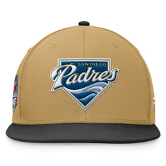 San Diego Padres Heritage Two-Tone Fitted Hat - Khaki/Black