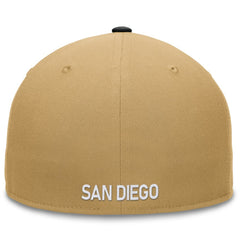 San Diego Padres Heritage Two-Tone Fitted Hat - Khaki/Black