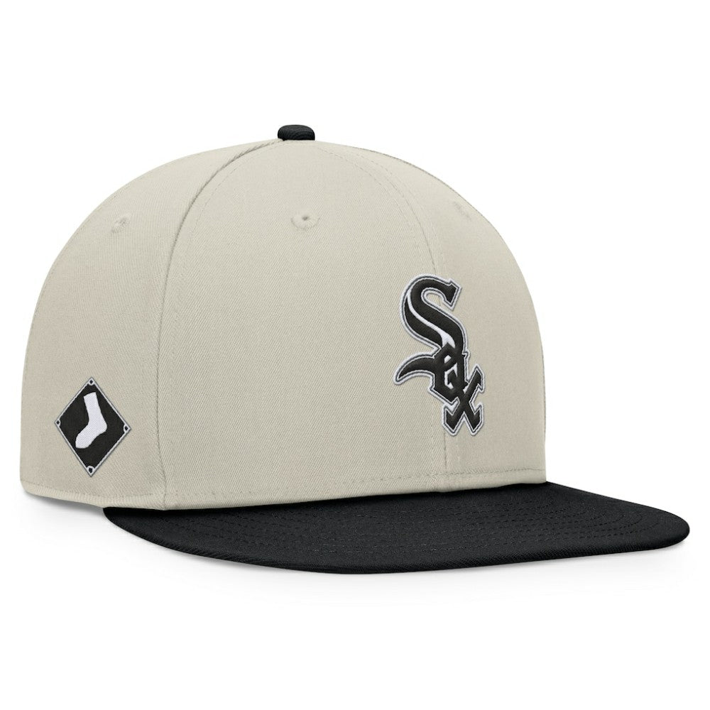 Chicago White Sox Team Two-Tone Snapback Hat - Khaki/Black
