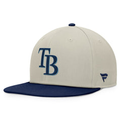Tampa Bay Rays Team Two-Tone Snapback Hat - Khaki/Navy