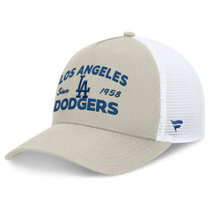 Los Angeles Dodgers A-Frame Trucker Adjustable Hat - Stone