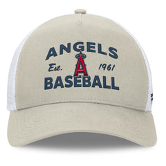 Los Angeles Angels A-Frame Trucker Adjustable Hat - Stone