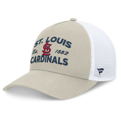 St. Louis Cardinals A-Frame Trucker Adjustable Hat - Stone