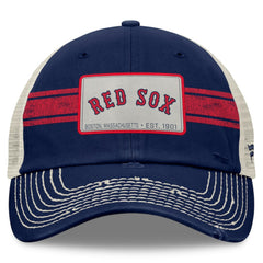 Boston Red Sox Heritage Stripe Trucker Adjustable Hat - Navy/Natural