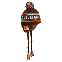 NFL Cleveland Browns Youth Jacquard Tassel Knit Hat with Pom