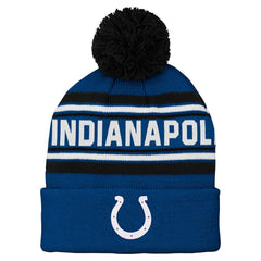 NFL Indianapolis Colts Preschool Jacquard Cuffed Knit Hat with Pom