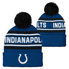 NFL Indianapolis Colts Preschool Jacquard Cuffed Knit Hat with Pom