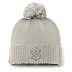Seattle Kraken Fanatics Women's Authentic Pro Road Cuffed Knit Hat with Pom
