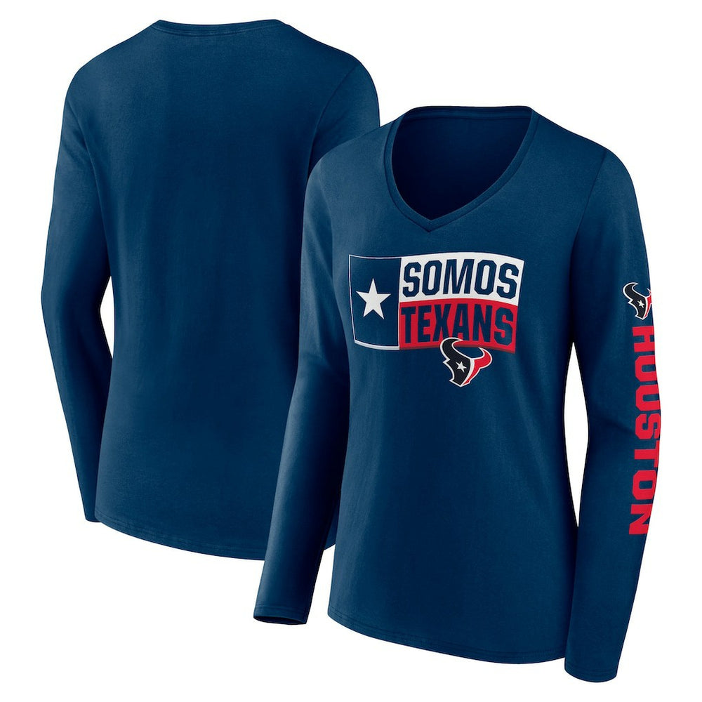 NFL Houston Texans Hometown Sweep Long Sleeve V-Neck T-Shirt