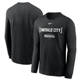 Seattle Mariners Local Nickname Long Sleeve T-Shirt - Black | Nike