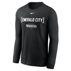 Seattle Mariners Local Nickname Long Sleeve T-Shirt - Black | Nike