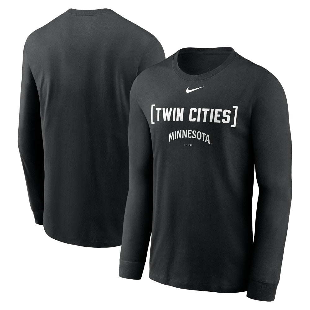 Minnesota Twins Local Nickname Long Sleeve T-Shirt - Black | Nike