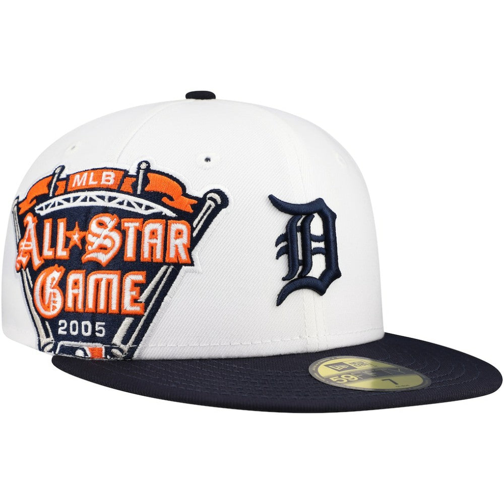 Detroit Tigers Major Sidepatch 59FIFTY Fitted Hat - White/Navy | New Era