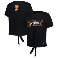 San Francisco Giants The Wild Collective Women's Twist Front T-Shirt - Black