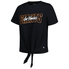 San Francisco Giants The Wild Collective Women's Twist Front T-Shirt - Black