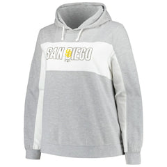 Profile San Diego Padres Women's Plus Size Pullover Hoodie - Heather Gray