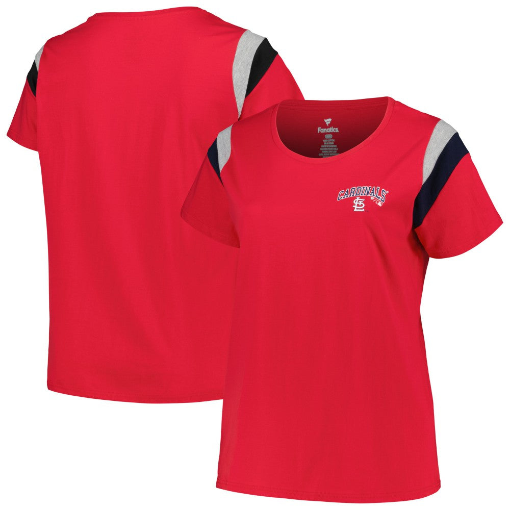 St. Louis Cardinals Profile Women's Plus Size Scoop Neck T-Shirt - Red