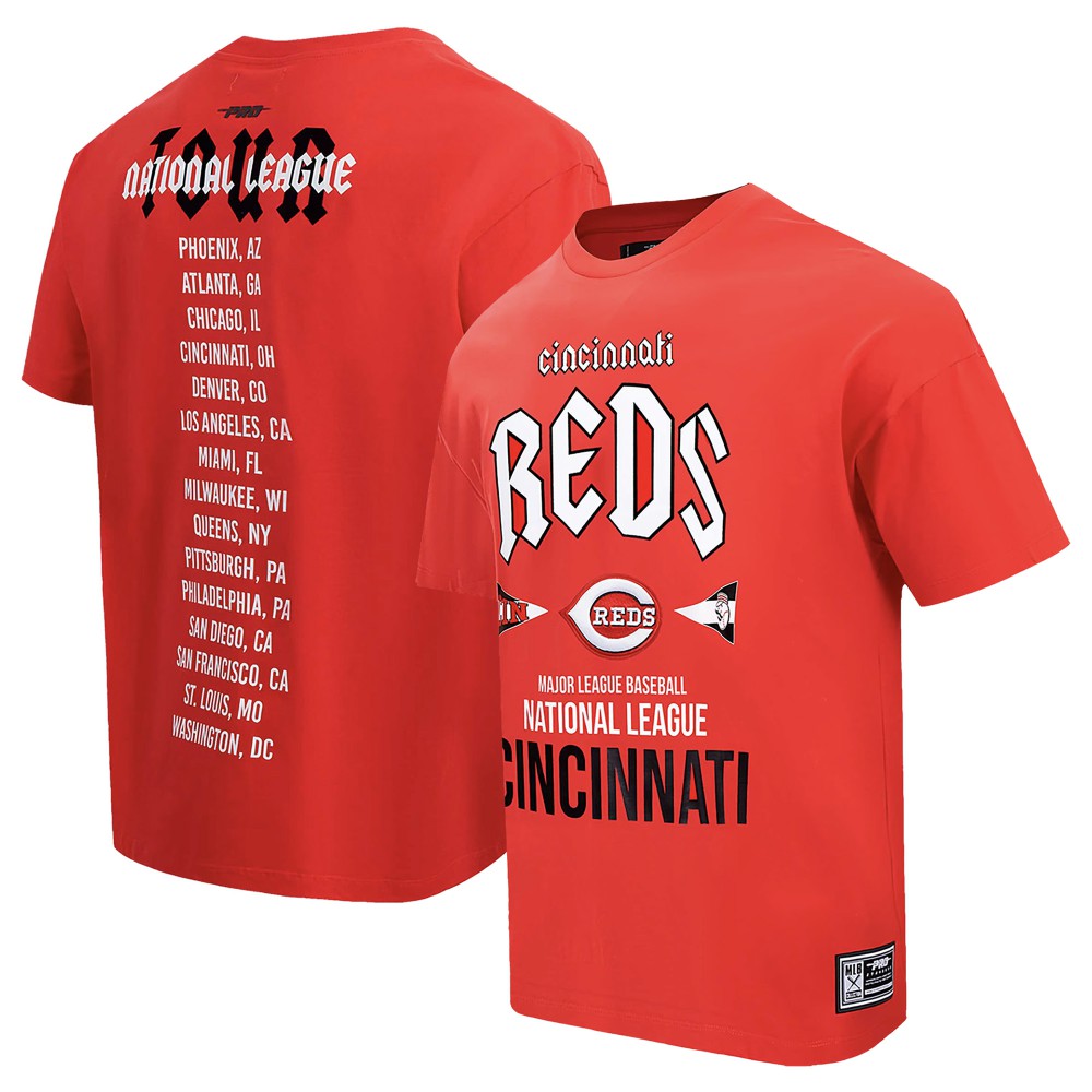 Cincinnati Reds Pro Standard Oversized City Tour T-Shirt - Red