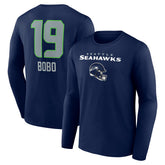 NFL Seattle Seahawks Jake Bobo Team Wordmark Player Name & Number Long Sleeve T-Shirt